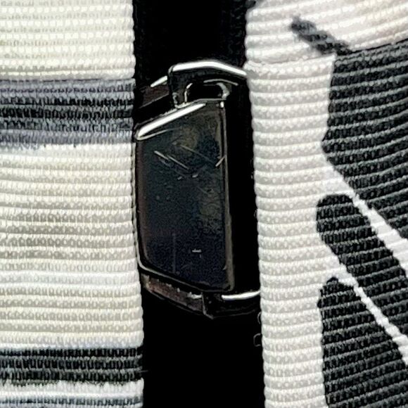 Ottoman Style Jacket by Kasper Elongated Geometric Abstract Print Black Taupe 2X - Picture 6 of 10